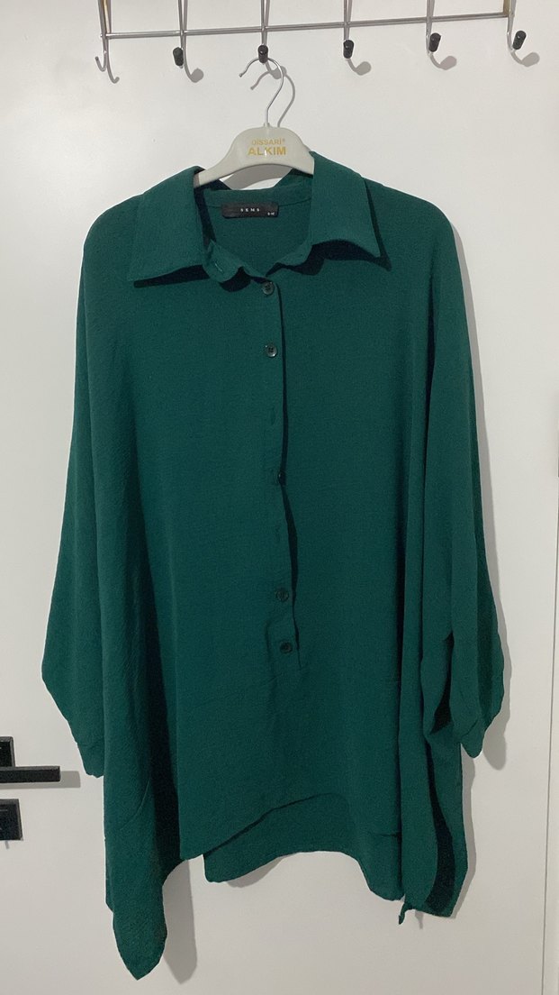 Kadın Haki Uzun Kollu Düğmeli Gömlek takim - Görsel 2