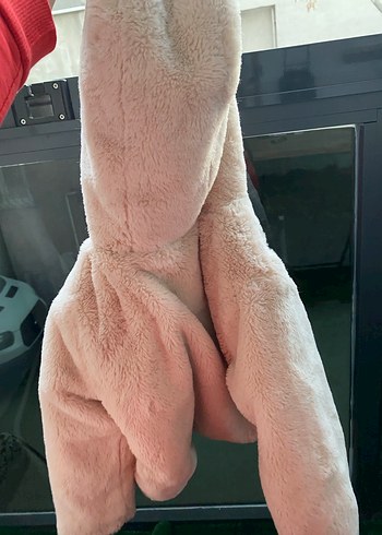 Çocuk Kadın Kapüşonlu Peluş Kaban - Görsel 8