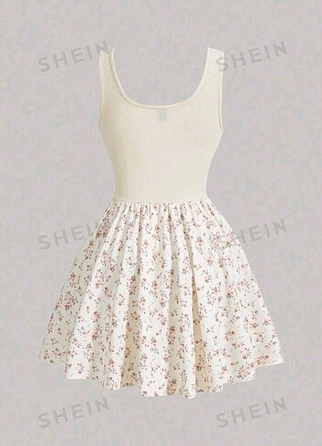 Sheinside Shein Çiçekli Elbise
