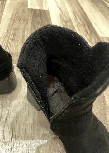 Siyah Süet Fermuarlı Kadın Bot - Görsel 8
