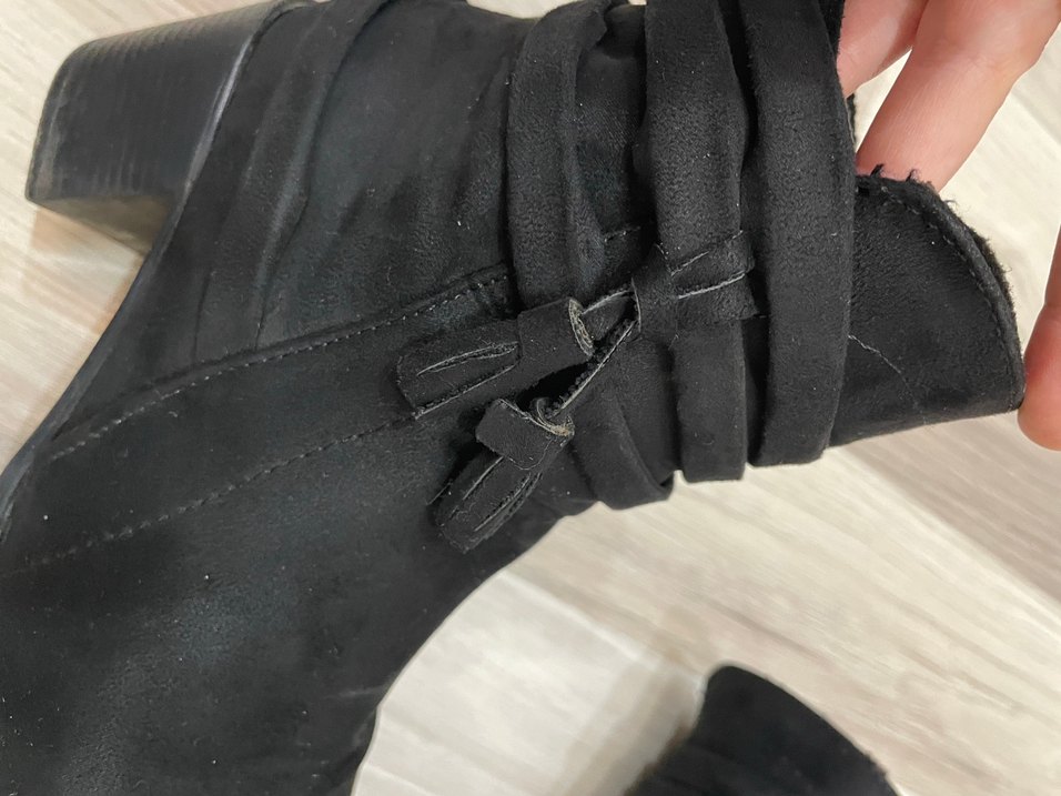 Siyah Süet Fermuarlı Kadın Bot - Görsel 4