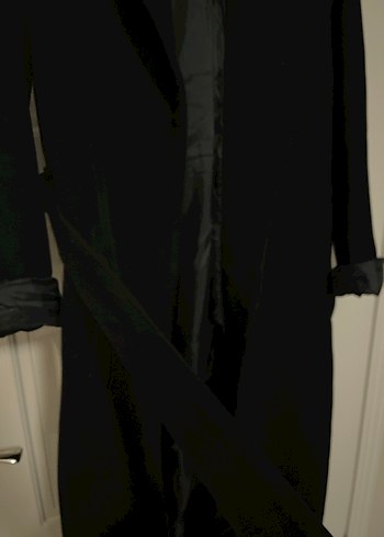 Siyah Astarlı Uzun Klasik Kaban - Görsel 5