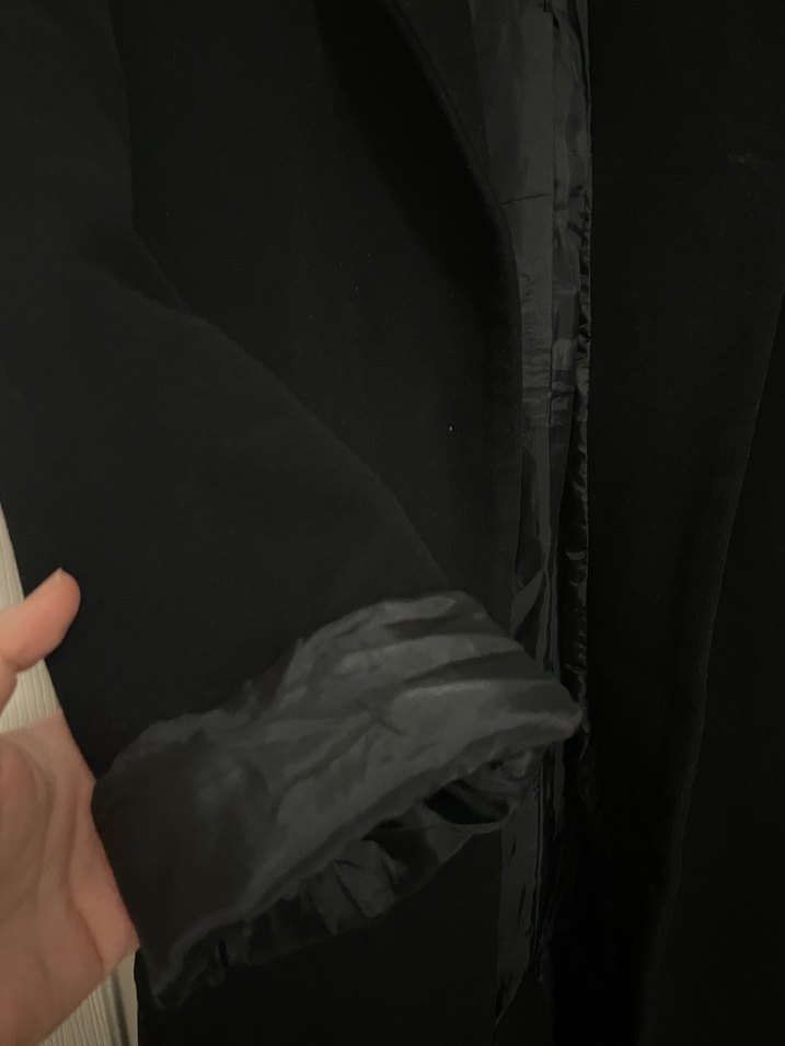 Siyah Astarlı Uzun Klasik Kaban - Görsel 2