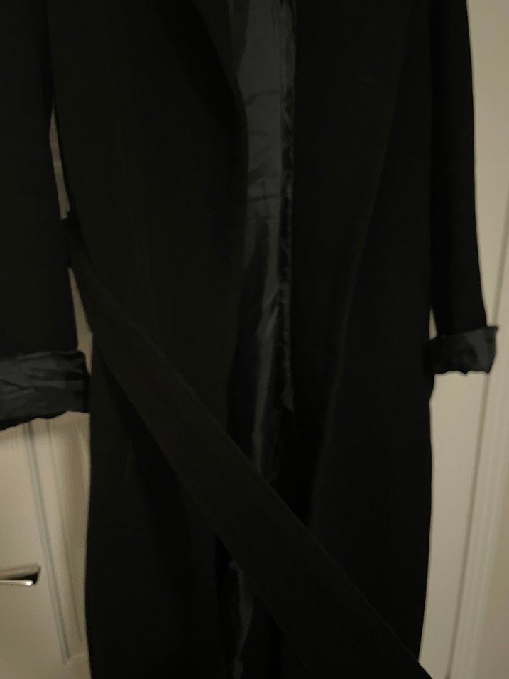 Siyah Astarlı Uzun Klasik Kaban - Görsel 5