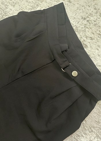 Kemerli Siyah Kadın Kumaş Pantolon Milla - Görsel 2