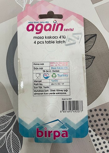 4lü masa örtüsü kıskacı - Görsel 2