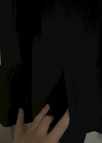 Siyah Uzun Kollu Minimalist Kadın Ceket - Görsel 4