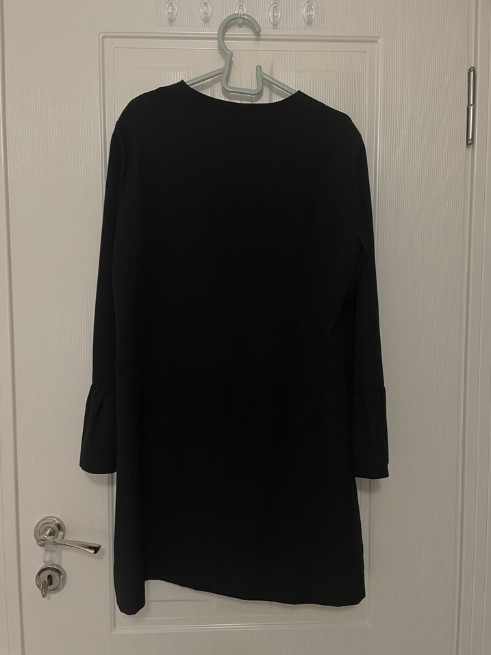 Siyah Uzun Kollu Minimalist Kadın Ceket - Görsel 2