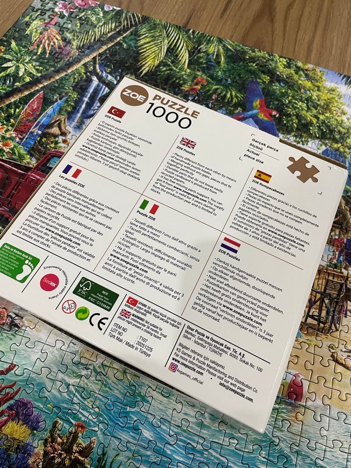 Renkli Tatil Temalı 1000 parça Puzzle - Görsel 4