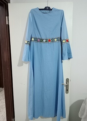 Mavi uzun elbise 
