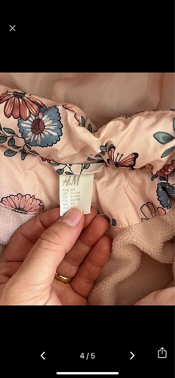 12-18 Ay Beden ten rengi Renk H&M mont