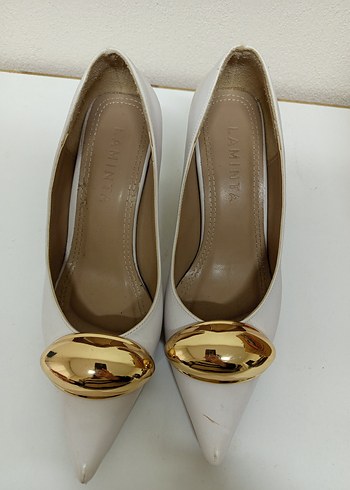 gold tokalı stiletto - Görsel 5