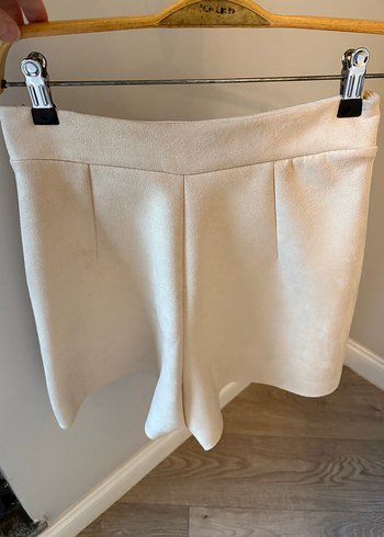 Bej Süet Mini Kadın Şort - Görsel 2