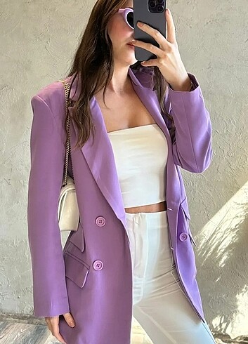 Lila Blazer Ceket 
