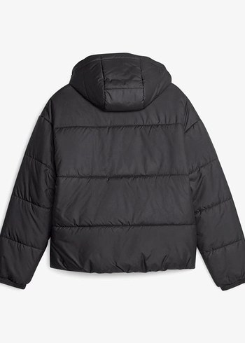 Puma Puma Siyah Kadın Puff Mont, Kapüşonlu, Yüksek Yaka