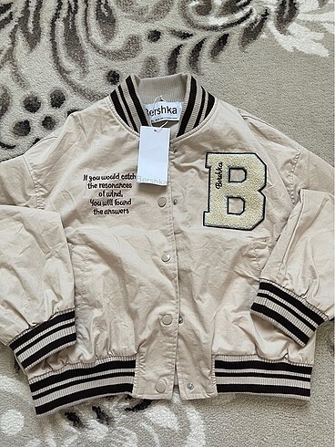 l Beden camel Renk Bershka kolej bomber ceket