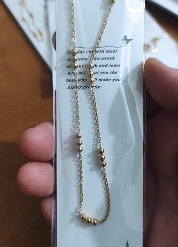 çelik kolye gold