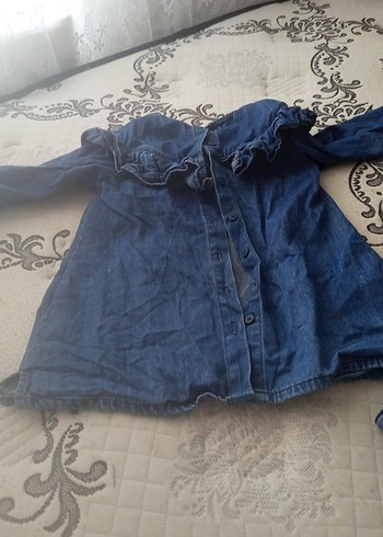 LC Waikiki Kız Çocuk Baskılı Mavi Dar Kesim Kot Pantolon