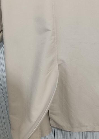 Düğmeli Bej Kadın Trençkot - Görsel 7