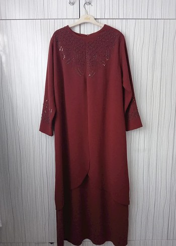 Uzun Kollu Kadın abiye tesettür - Görsel 2