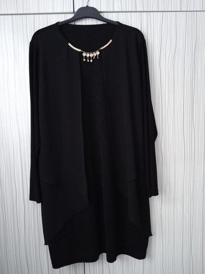 siyah tunik hiç bir kusuru yoktur üst pelerini şifon kumaş - Görsel 2