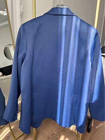 m Beden mavi Renk Manuka saten blazer