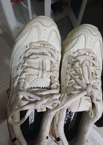 orjinal skechers yeni model Beyaz Bağcıklı - Görsel 4