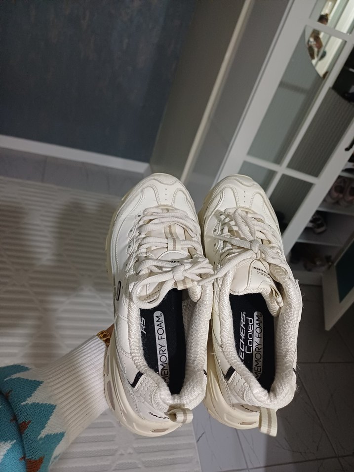 orjinal skechers yeni model Beyaz Bağcıklı - Görsel 2