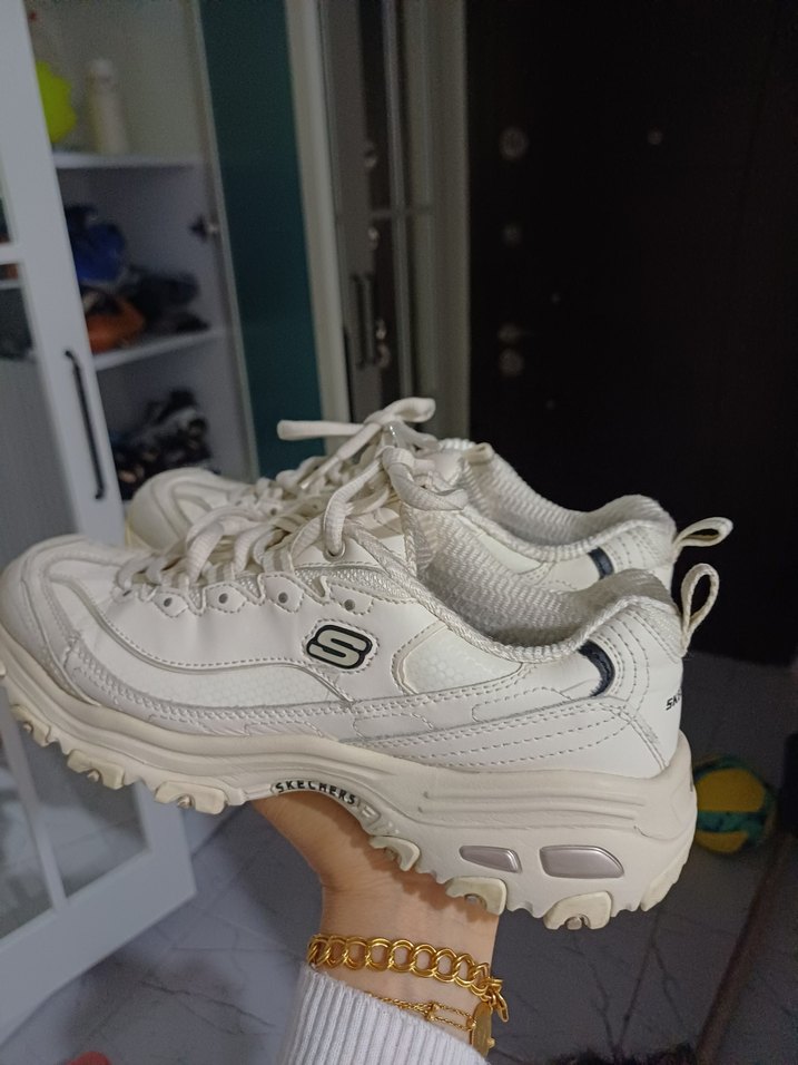 orjinal skechers yeni model Beyaz Bağcıklı - Görsel 3