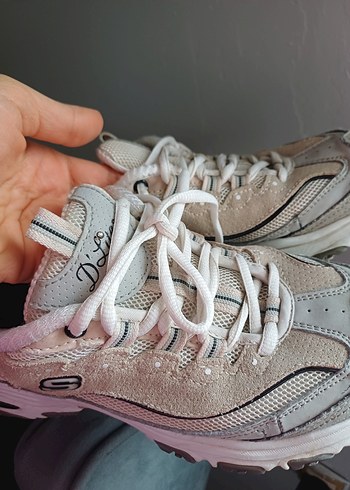 Beyaz Gri Bağcıklı Kadın Spor Ayakkabı - Görsel 3