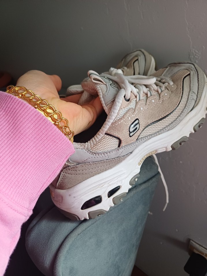 Beyaz Gri Bağcıklı Kadın Spor Ayakkabı - Görsel 2