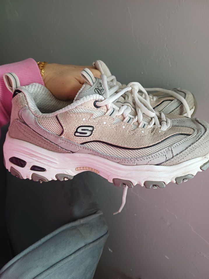 Beyaz Gri Bağcıklı Kadın Spor Ayakkabı - Görsel 5