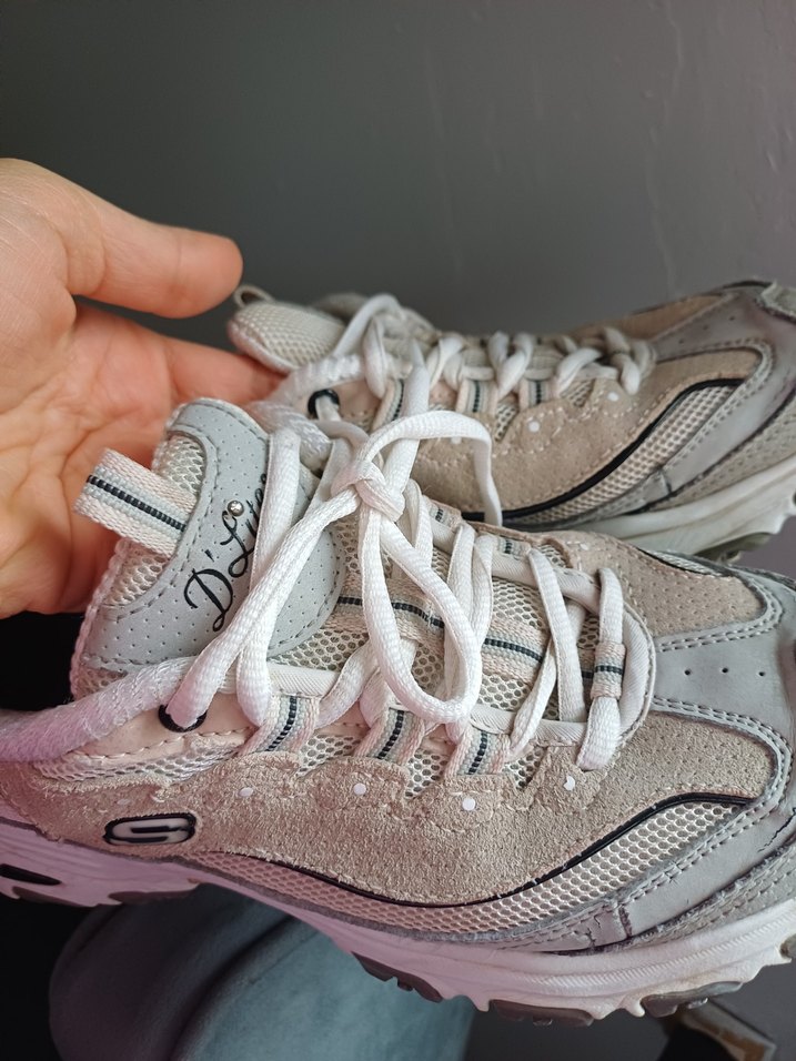 Beyaz Gri Bağcıklı Kadın Spor Ayakkabı - Görsel 3