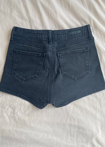 Siyah Mini Denim Şort - Görsel 2