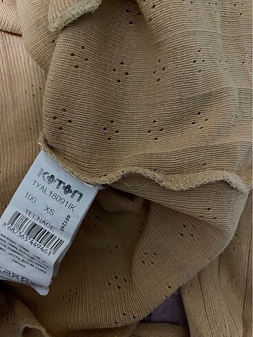 xs Beden camel Renk Koton Yazlık Dugmeli Crop Ust