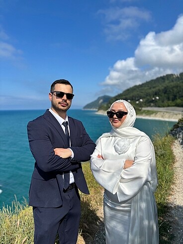 40 Beden beyaz Renk Nikah elbisesi