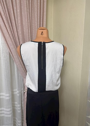 Siyah Çizgili  Ofis Elbisesi - Görsel 6