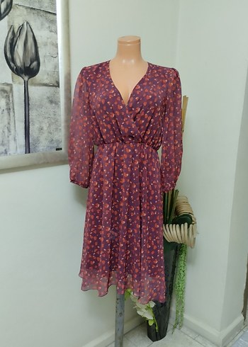 şifon elbise - Görsel 5