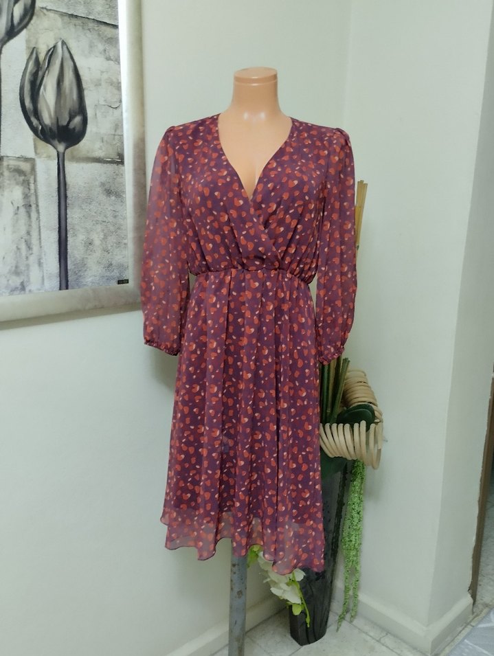 şifon elbise - Görsel 5