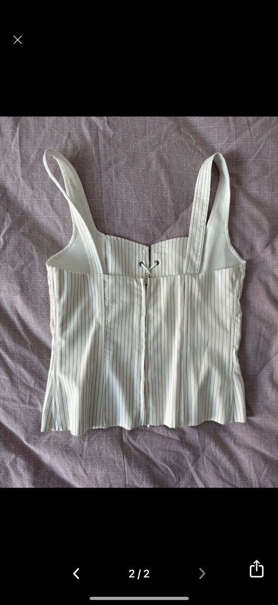 Çizgili, Bağcıklı Strappy Büstiyer - Görsel 2