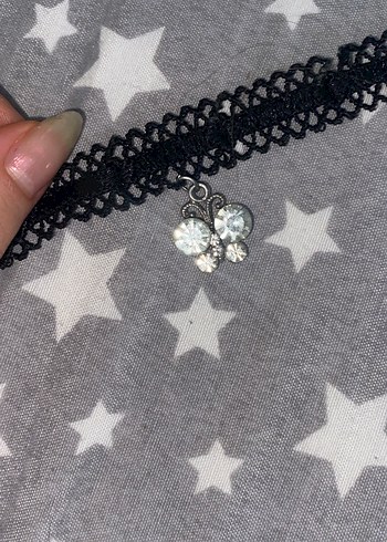 Accessorize Nakışlı Zincir Detaylı Siyah Gotik Kolye