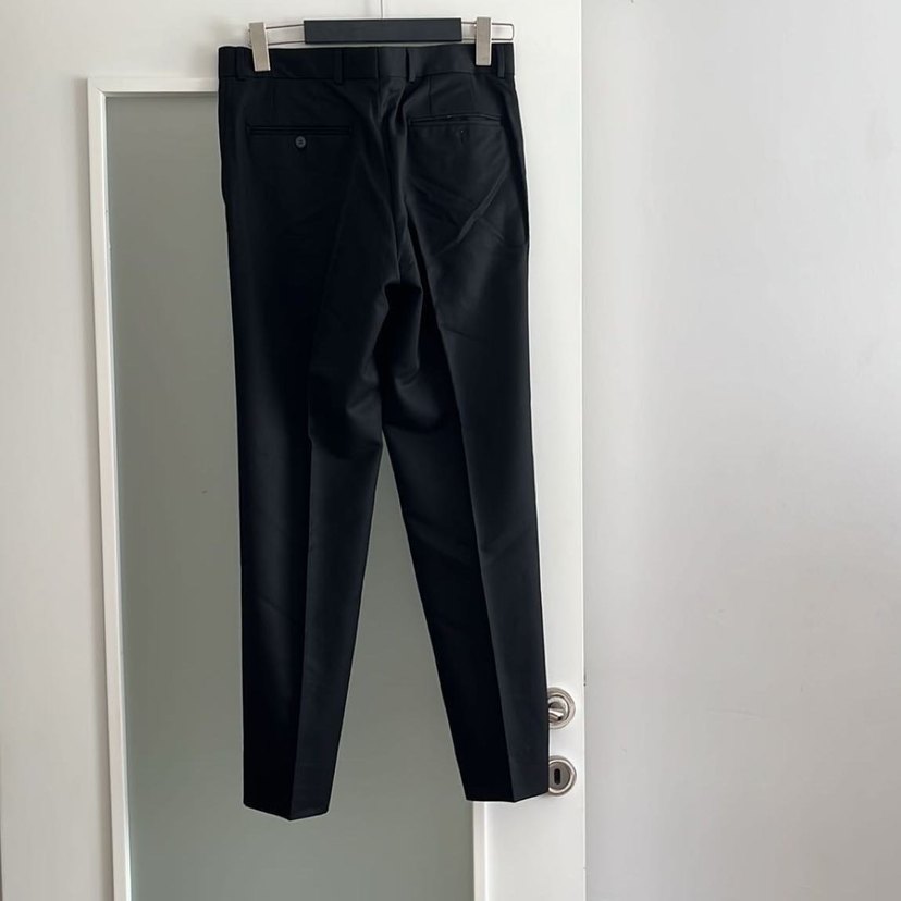 Siyah Regular Fit Ofis Pantolonu - Görsel 3