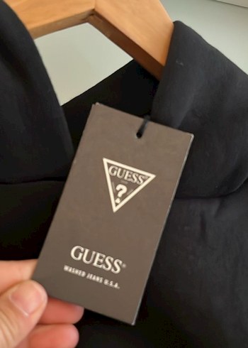 Guess Siyah Kapüşonlu Çiçek Baskılı Sweatshirt - Görsel 3
