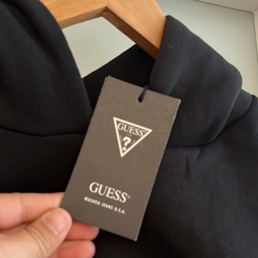 Guess Siyah Kapüşonlu Çiçek Baskılı Sweatshirt - Görsel 3