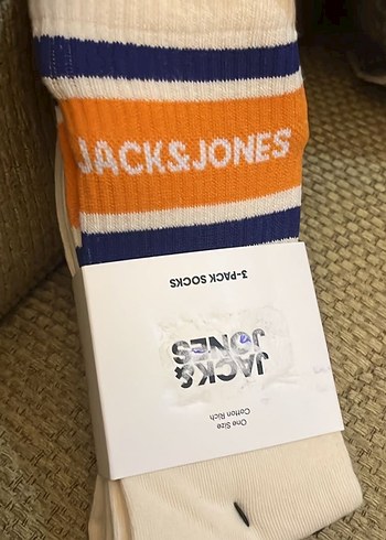 Jack & Jones Baskılı Beyaz Erkek Çorap 3'lü - Görsel 8