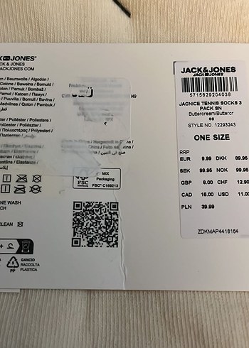 Jack & Jones Baskılı Beyaz Erkek Çorap 3'lü - Görsel 5
