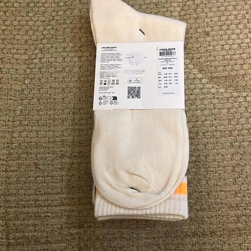 Jack & Jones Baskılı Beyaz Erkek Çorap 3'lü - Görsel 4