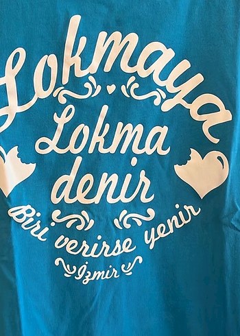 Mavi Baskılı Kısa Kollu Kadın Tişört - Görsel 3