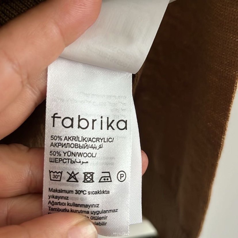 Erkek Kahverengi V Yaka Örgü Kazak - Görsel 5