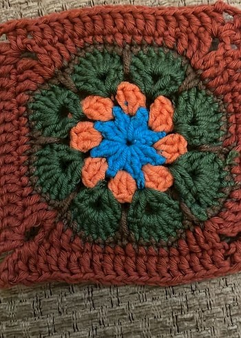 Bohem Etnik Örgü Kare Motif - Görsel 3